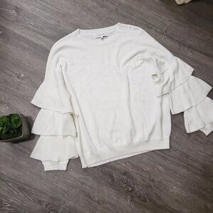 Revolve John + Jenn Ruffle Sleeve Sweater Sz S